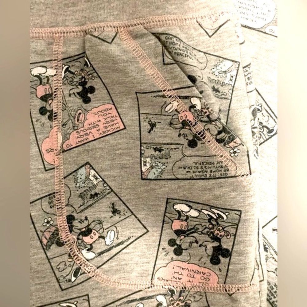 Disney Sleepwear Mickey & Minnie Grey & Pink Sweatpants Women’s Size Large - Picture 4 of 7